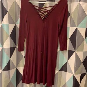 Half sleeve cross straps over chest